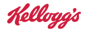 A red logo that says kellogg 's on it.