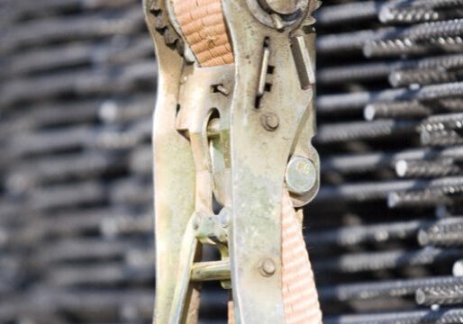 A close up of the side of a metal object.